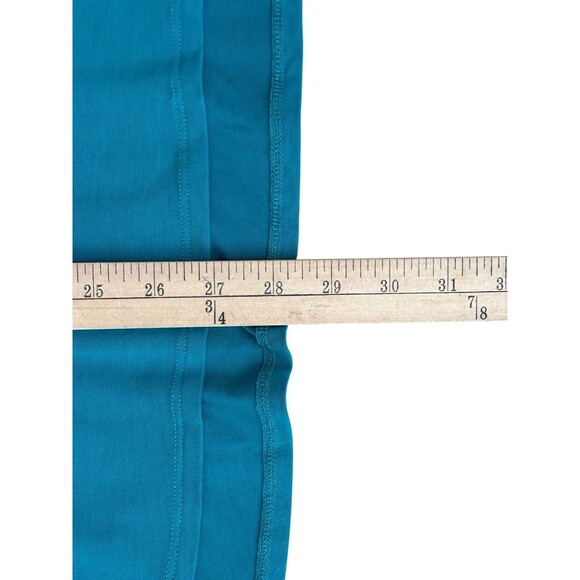 H by Halston Essentials Slinky V Neck Tunic Top Small Teal Green Butter Knit - Picture 8 of 14